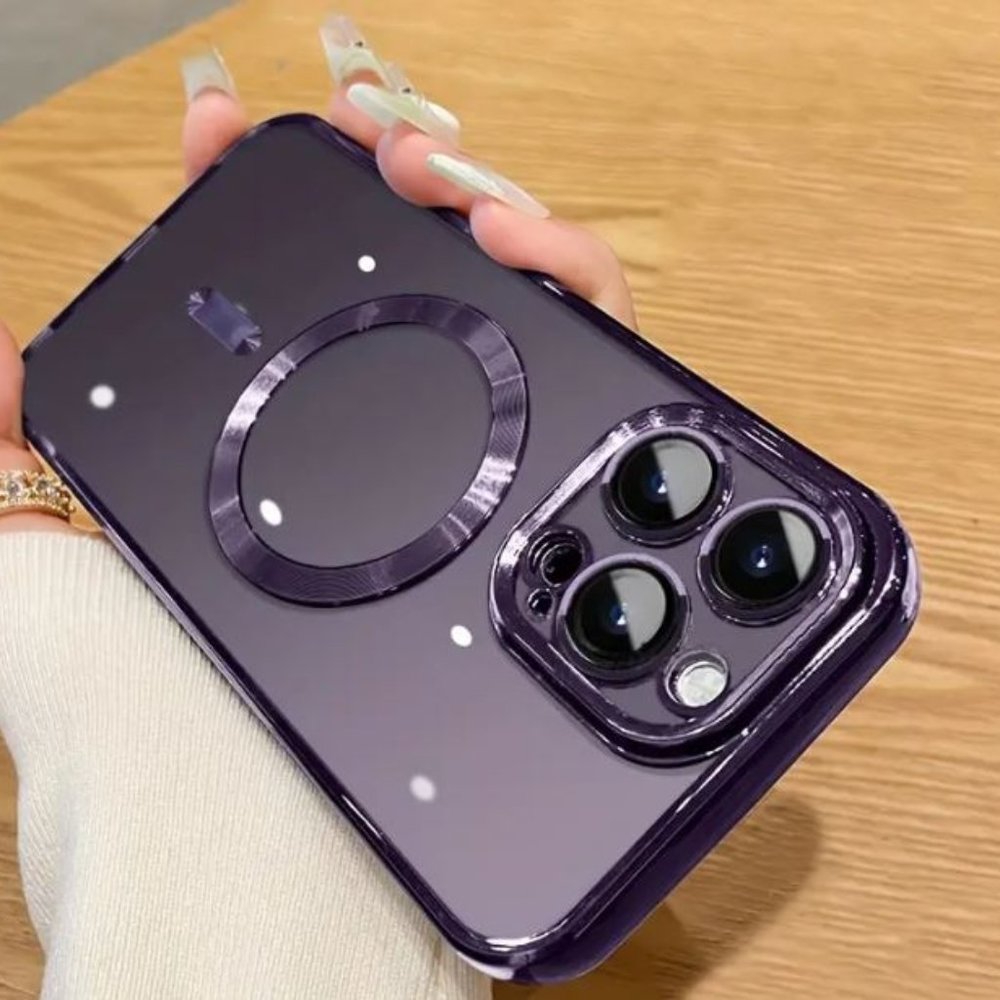 iPhone 15 Pro Case - Luxury | Clear Soft Silicone | Magnetic Wireless Charging